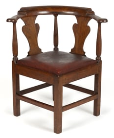 VIRGINIA, PROBABLY PETERSBURG, WALNUT CORNER CHAIR