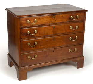 VIRGINIA CHIPPENDALE WALNUT CHEST OF DRAWERS