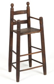 VIRGINIA / NORTH CAROLINA SPLIT-BOTTOM LADDERBACK HIGH CHAIR