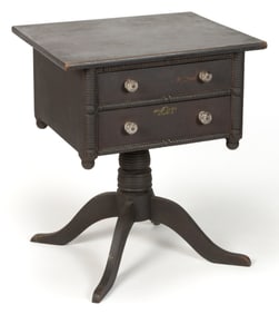 NORTH CAROLINA, ATTRIBUTED, WALNUT SEWING / WORK STAND
