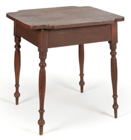 MID-ATLANTIC WALNUT LATE FEDERAL SPLAY-LEG STAND TABLE