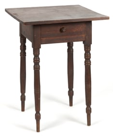 MID-ATLANTIC POPLAR LATE FEDERAL SPLAY-LEG STAND TABLE