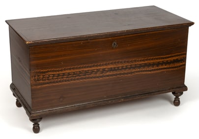PENNSYLVANIA PAINT-DECORATED PINE BLANKET CHEST