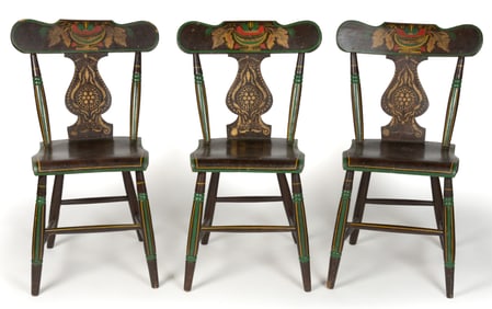 ALEXANDER BLACK EWING (CARLISLE, PENNSYLVANIA, 1831-1903), ATTRIBUTED, PAINT-DECORATED FANCY SIDE