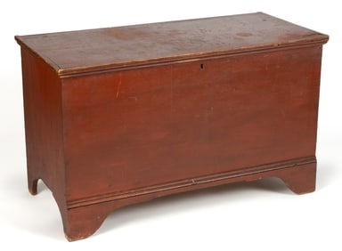 NEW ENGLAND PAINTED PINE BLANKET CHEST