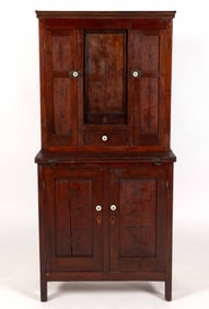 MID-WESTERN, PROBABLY MISSOURI, FOLK ART DIMINUTIVE INLAID WALNUT PLANTATION DESK