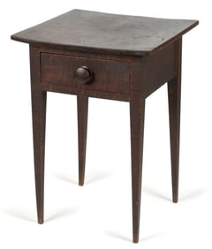 AMERICAN FEDERAL FIGURED TIGER MAPLE STAND TABLE