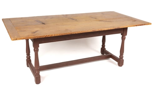WILLIAM WALLICK (YORK CO., PENNSYLVANIA, XX-XIX) CUSTOM WILLIAM AND MARY-STYLE FARM / DINING TABLE