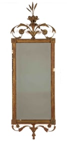 ENGLISH OR AMERICAN NEOCLASSICAL GILTWOOD MIRROR