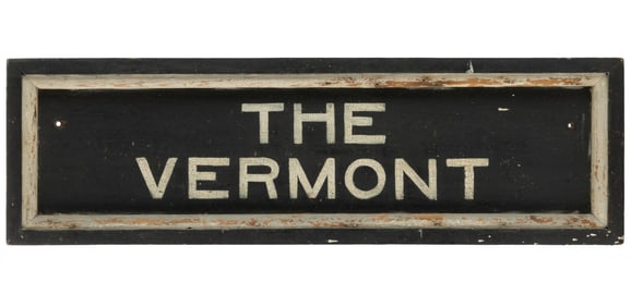 AMERICAN FOLK ART PAINTED WOODEN TRADE SIGN