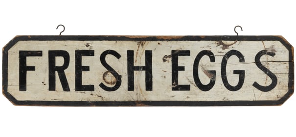 AMERICAN FOLK ART PAINTED WOODEN TRADE SIGN