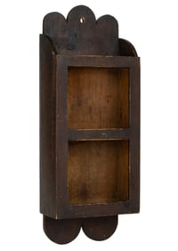 AMERICAN PAINTED PINE AND OAK DIMINUTIVE HANGING CUPBOARD