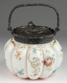 MT. WASHINGTON COLONIAL MELON-RIB CRACKER JAR