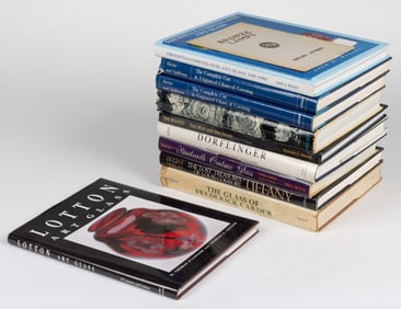 ASSORTED ART AND CUT GLASS REFERENCE VOLUMES, LOT OF 11