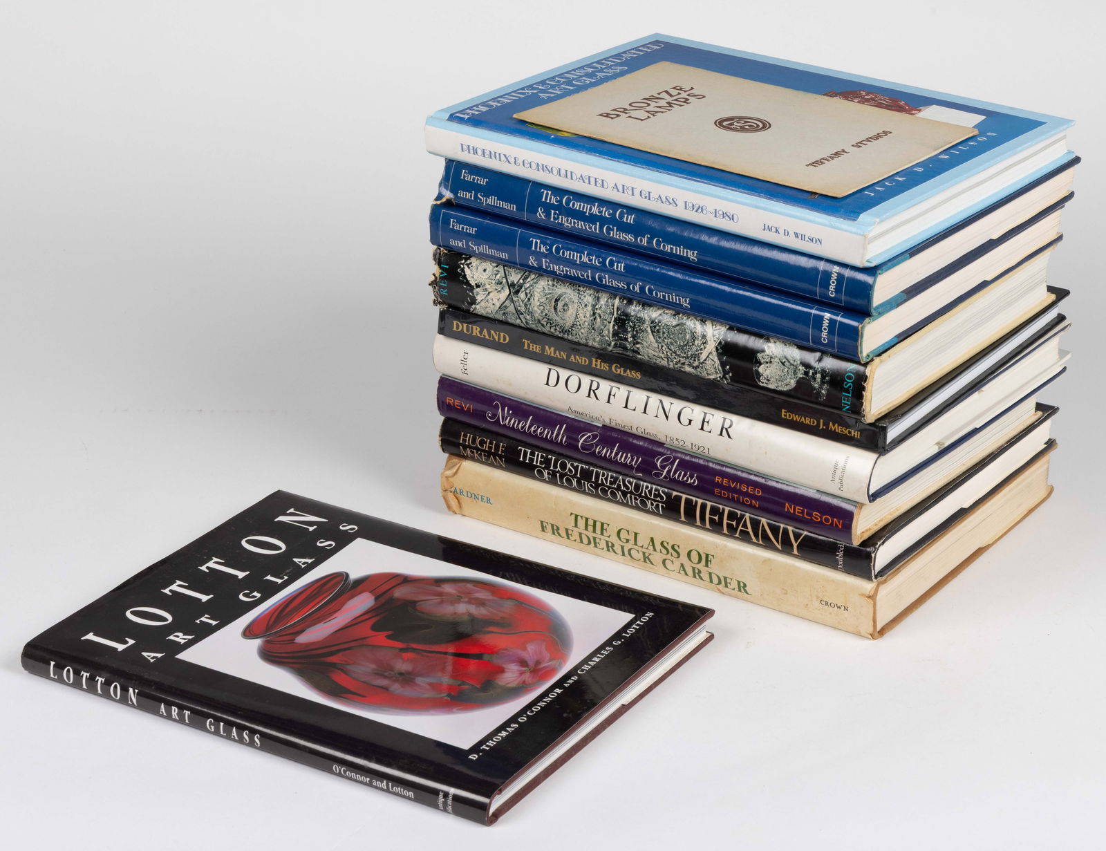 ASSORTED ART AND CUT GLASS REFERENCE VOLUMES, LOT OF 11 (1 of 1)
