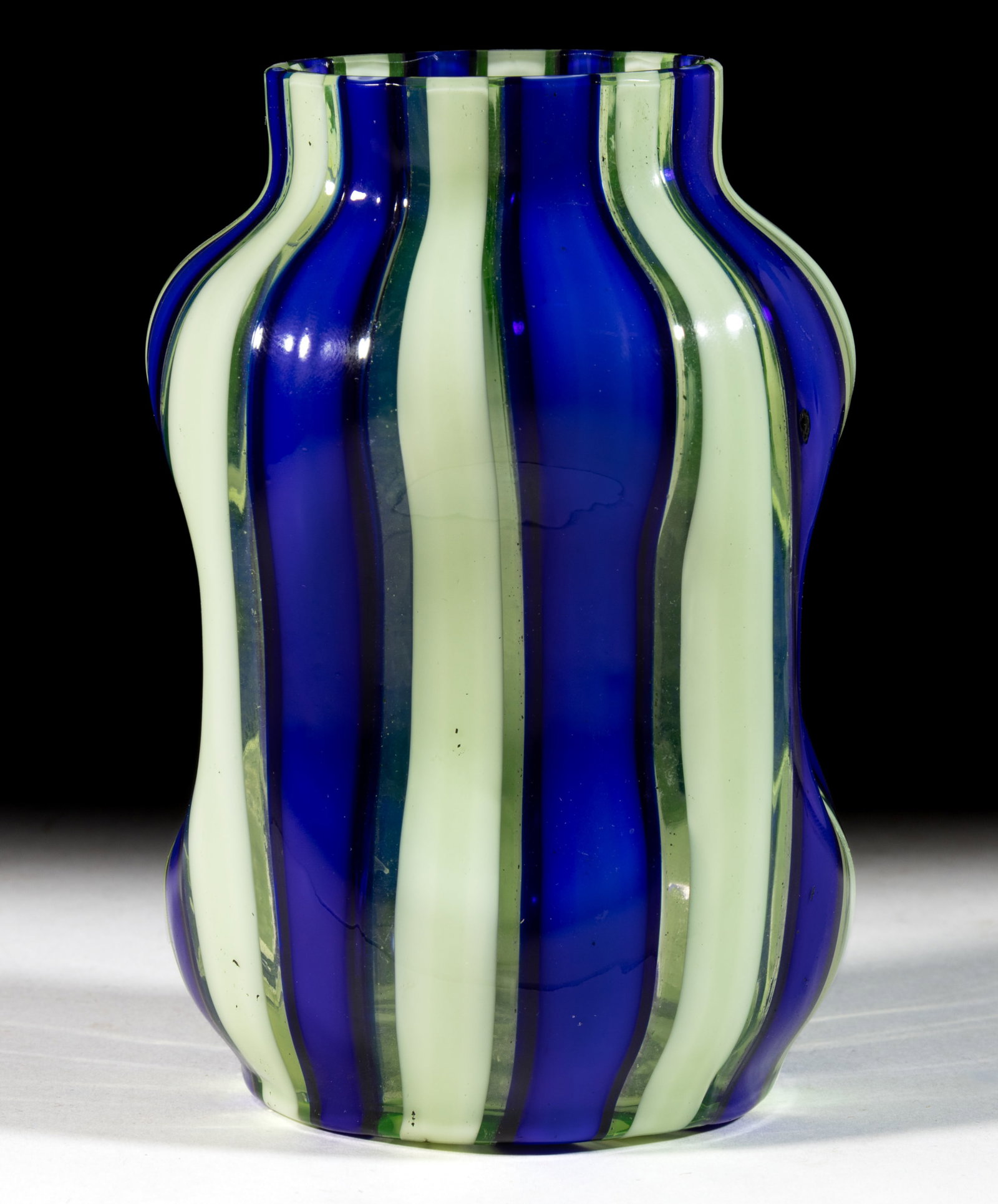 HARRACH ATTRIBUTED VASELINE VASE (1 of 2)