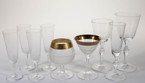 MOSER DRINKING VESSELS, LOT OF NINE