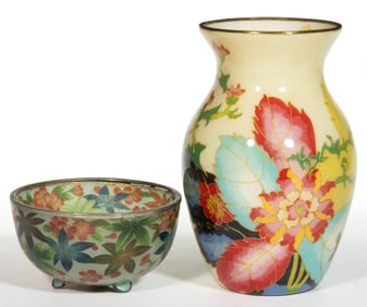 JAPANESE PLIQUE-A-JOUR ENAMEL VASE