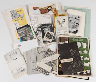 ASSORTED 20TH CENTURY GLASS COMPANY ARCHIVAL MATERIAL AND PRINTED ADVERTISEMENTS, UNCOUNTED LOT