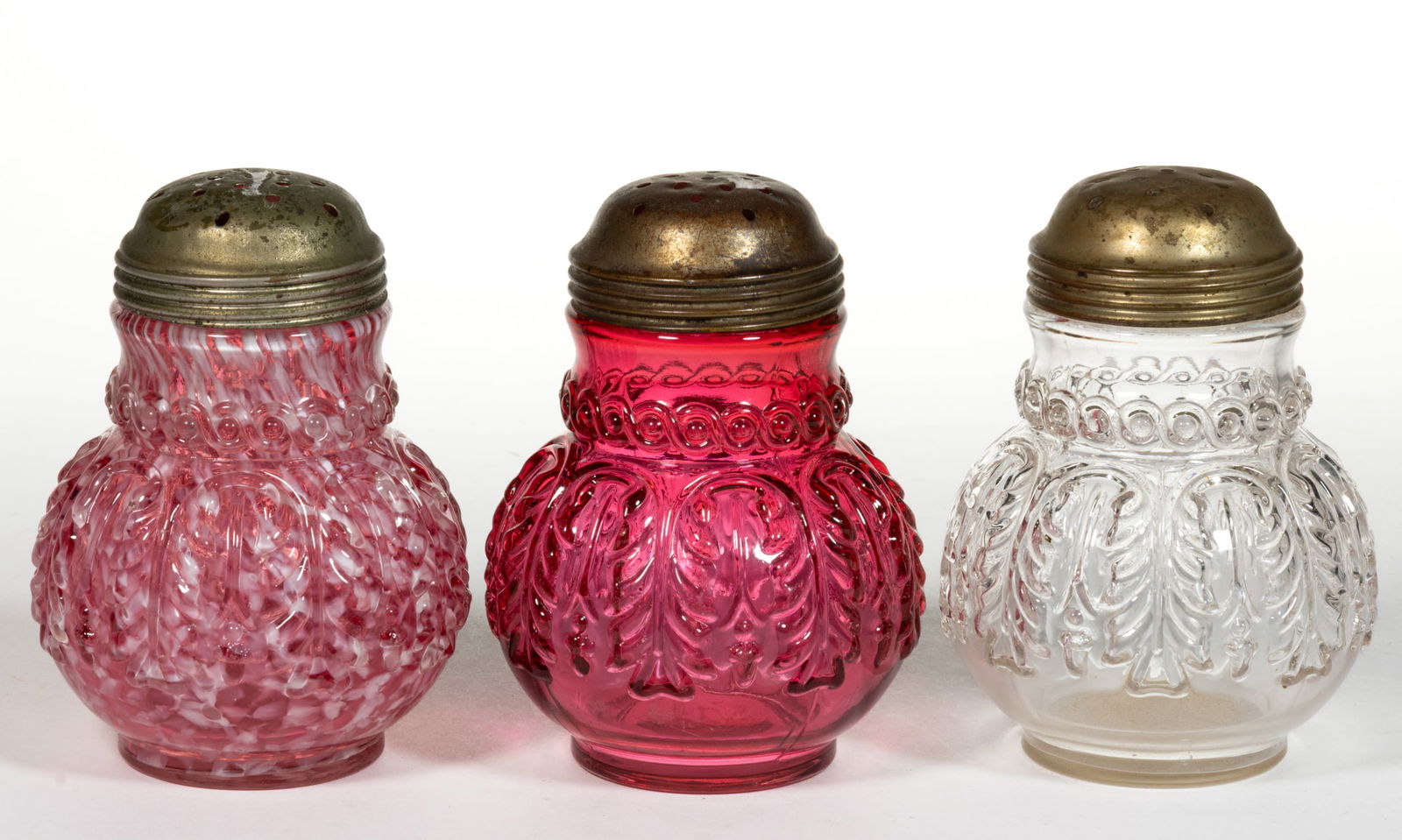 NORTHWOOD NO. 263 / LEAF UMBRELLA SUGAR SHAKERS, LOT OF THREE (1 of 1)