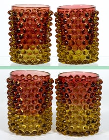 HOBBS NO. 323 / DEWDROP TUMBLERS, SET OF FOUR