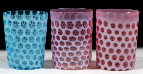 HOBBS WINDOWS TUMBLERS, LOT OF THREE