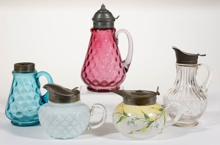 ASSORTED VICTORIAN SYRUPS, LOT OF FIVE