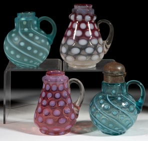 ASSORTED COINSPOT OPALESCENT SYRUPS, LOT OF FOUR