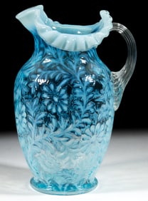 L. G. WRIGHT'S DAISY AND FERN WATER PITCHER