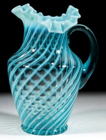 OPALESCENT SWIRL WATER PITCHER