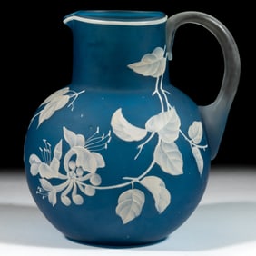 PHOENIX PAINTED IMPASTO CAMEO WATER PITCHER