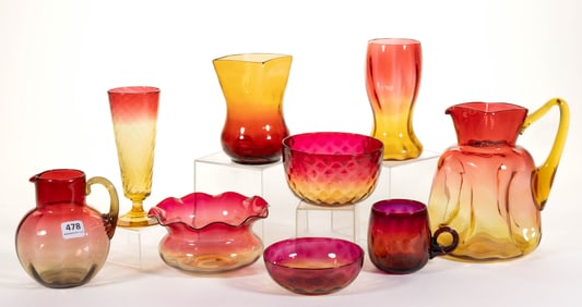 VICTORIAN AMBERINA GLASS ARTICLES