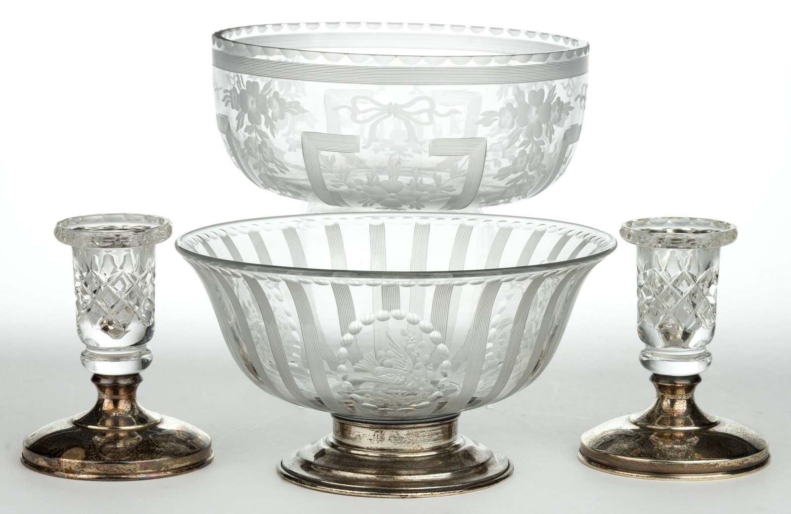 ASSORTED HAWKES CUT AND ENGRAVED GLASS ARTICLES, LOT OF FOUR (1 of 3)