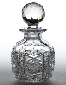 PACKWOOD BRILLIANT CUT GLASS COLOGNE / PERFUME BOTTLE