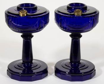 ALADDIN MODEL B-76 / LINCOLN DRAPE - TALL KEROSENE STAND LAMPS, PAIR