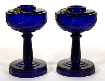 ALADDIN MODEL B-76 / LINCOLN DRAPE - TALL KEROSENE STAND LAMPS, PAIR