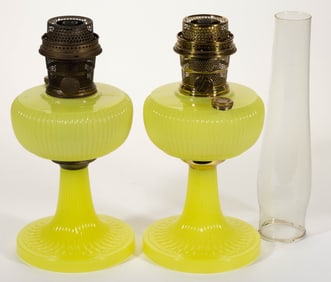 ALADDIN MODEL B-88 / VERTIQUE KEROSENE STAND LAMPS, LOT OF TWO