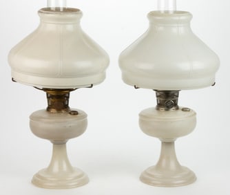 ALADDIN MODEL NO. 100 / VENETIAN KEROSENE STAND LAMPS, LOT OF TWO