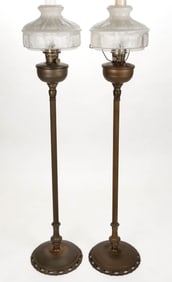 ALADDIN MODEL B-425 KEROSENE FLOOR LAMPS, LOT OF TWO