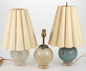 ALADDIN MODEL NO. G-63 ELECTRIC TABLE LAMPS, LOT OF THREE