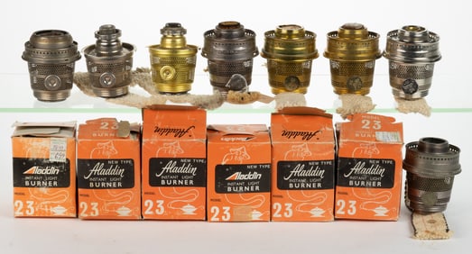 ASSORTED ALADDIN KEROSENE LAMP BURNERS, LOT OF 14