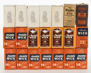 ASSORTED ALADDIN LAMP BURNER WICKS, LOT OF 21