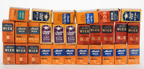 ASSORTED ALADDIN LAMP BURNER WICKS, LOT OF 29