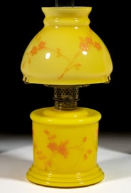 DECORATED CASED GLASS MINIATURE LAMP