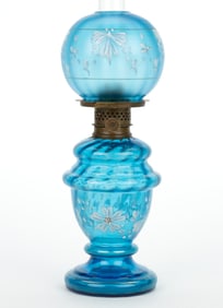 VICTORIAN DECORATED PANEL OPTIC MINIATURE LAMP
