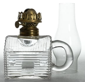 ATTERBURY LOG CABIN / SCHOOL HOUSE - SMALL KEROSENE FINGER LAMP