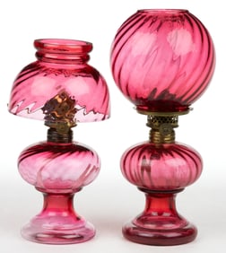 ASSORTED SWIRL-OPTIC MINIATURE LAMPS, LOT OF TWO