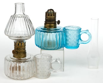 MATCH-HOLDER MINIATURE LAMPS, LOT OF TWO