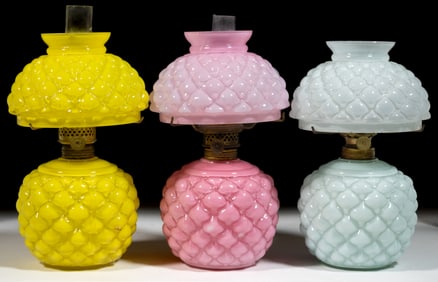CONE MINIATURE LAMPS, LOT OF THREE