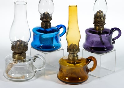 ASSORTED LITTLE BUTTERCUP MINIATURE FINGER LAMPS, LOT OF FOUR